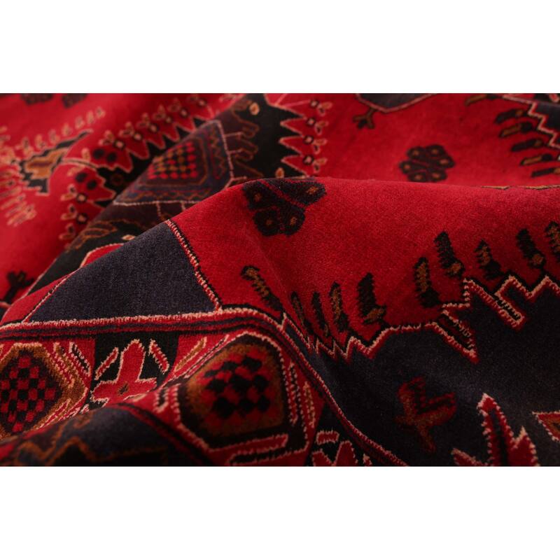 ECARPETGALLERY Hand-knotted Teimani Red Wool Rug - 3'8 x 6'5