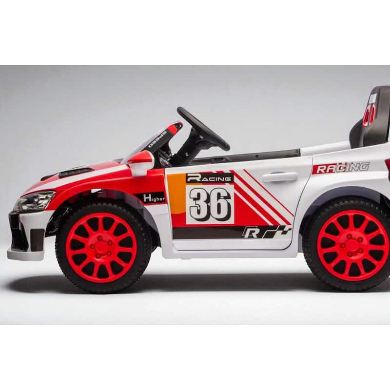 12V Kids Ride On Car with Remote Control, Dual 30W Motors, Music, LED Lights, Seat Belt & Shock Absorbers, Ages 5-8