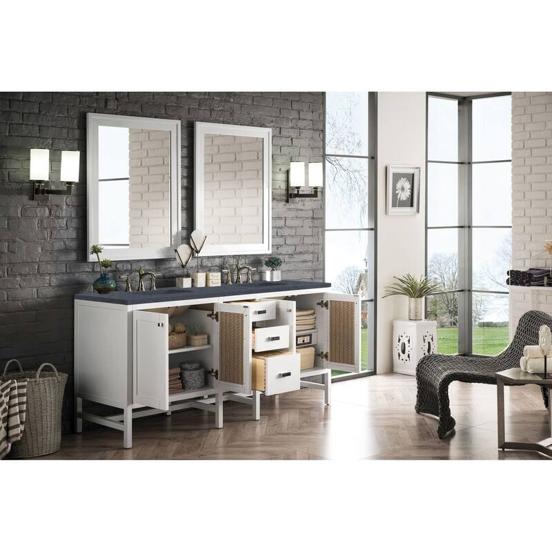 James Martin Vanities Addison 72" Double Basin Hardwood Vanity Set