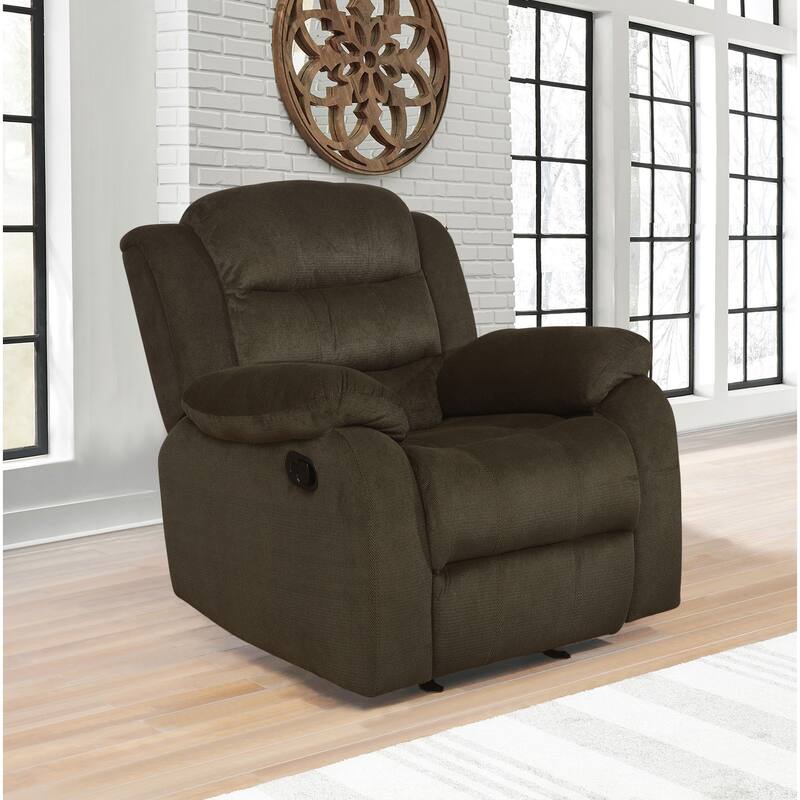 Rodman Upholstered Padded Arm Glider Recliner