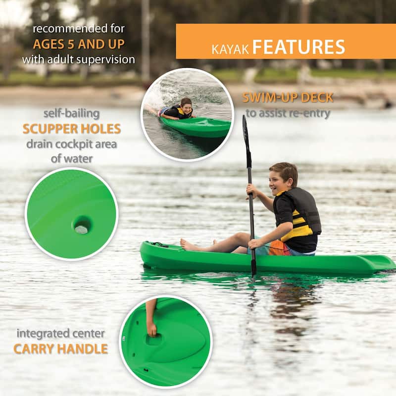 Lifetime Recruit 66 Youth Kayak- Spring Green