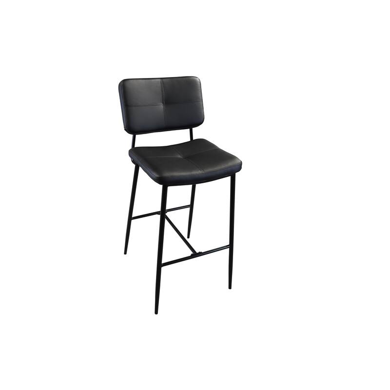 Bar Stools Set of 2, Hight Back Stool Upholstered Counter Chair Heavy Duty Steel Frame Pub