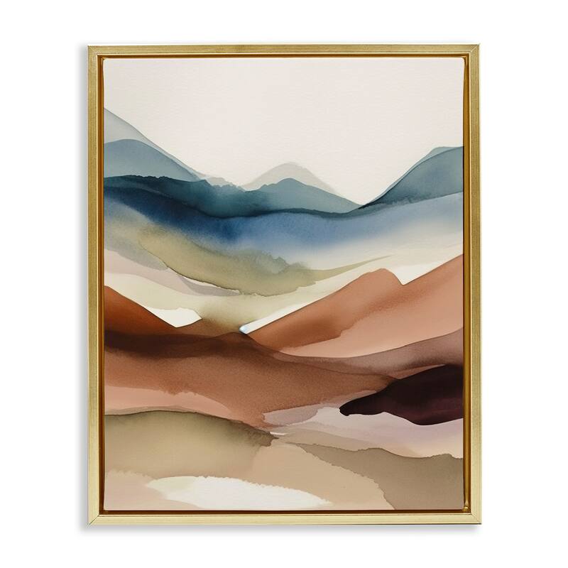 Stupell Abstract Desert Landscape Framed Floater Canvas Wall Art Design by Andrea Haase