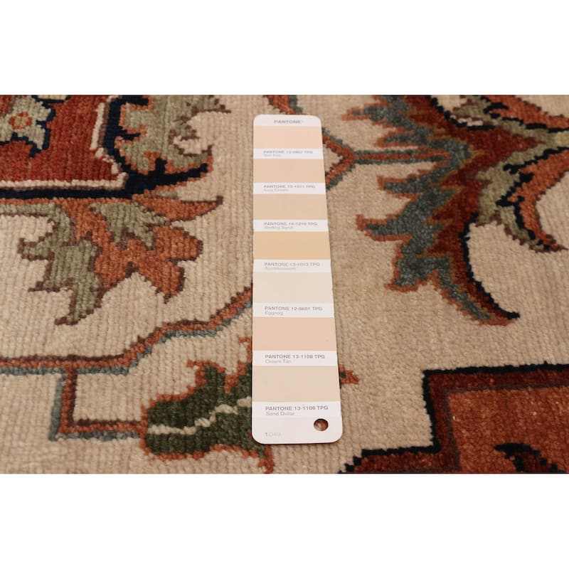 ECARPETGALLERY Hand-knotted Jules Sultane Ivory Wool Rug - 9'10 x 13'9