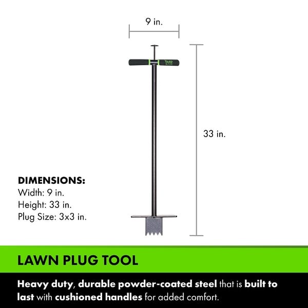 Sod Plugger turf cutter and grass plug tool for zoysia, St. Augustine