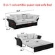 preview thumbnail 11 of 12, 74.8" Queen Pull Out Sofa Bed with Tufted Design and 2 Pillows