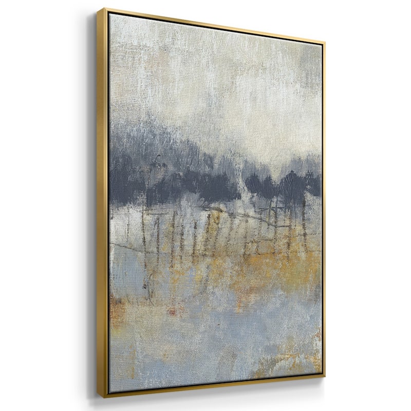 Cool Grey Horizon II - Multi Piece Framed Canvas
