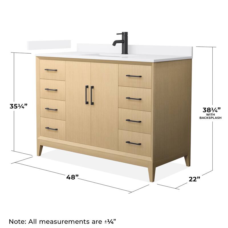 Wyndham Collection WCH7575-48S-QTZ-UNSMXX Janna 48" Free Standing