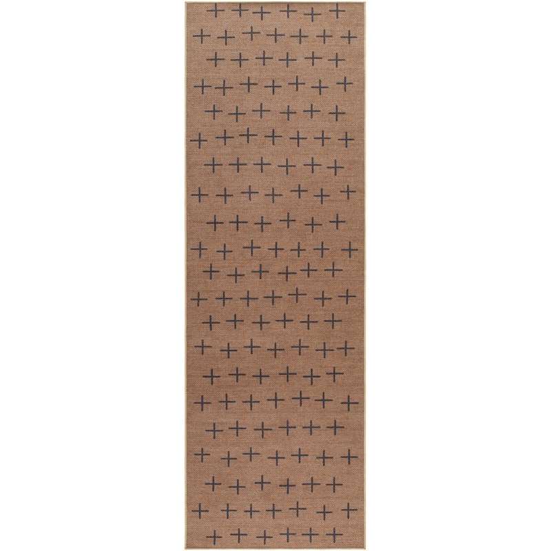 Livabliss Transitional Ez Jute Geometric Washable Area Rug - 2'6" x 8' - Natural/Grey