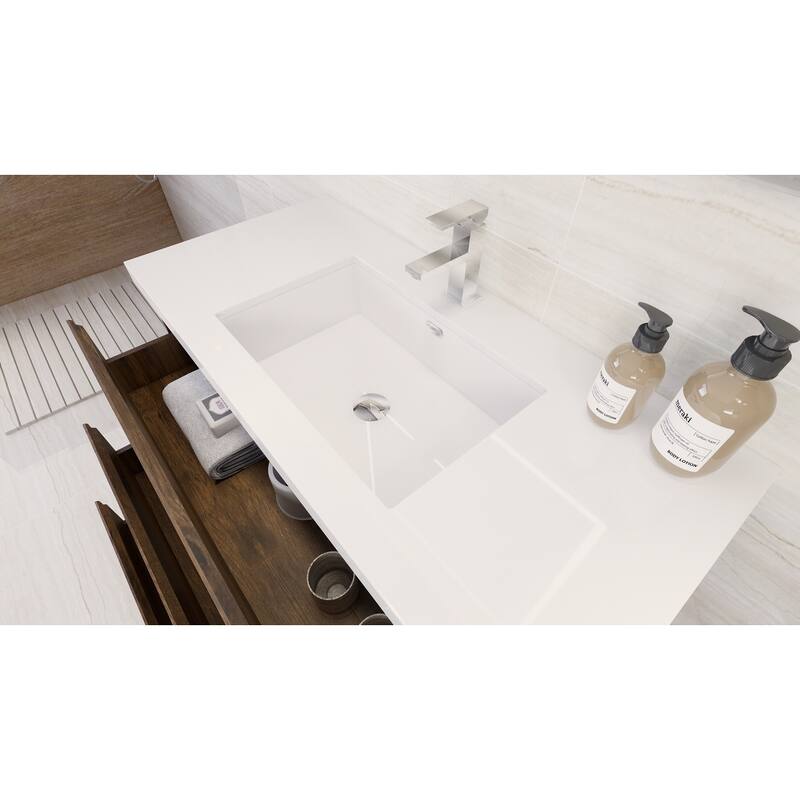 Aron 42'' Freestanding Vanity with Reinforced Acrylic Sink