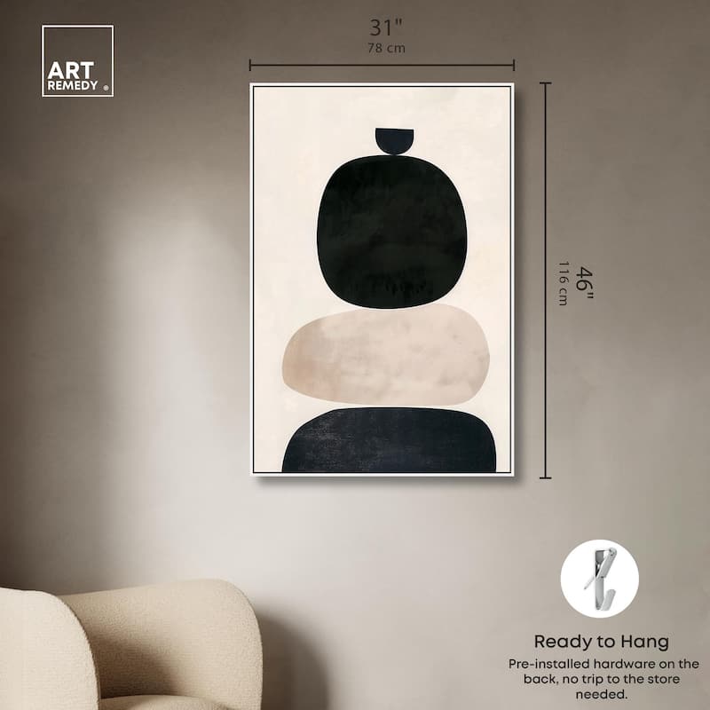 Pebble Pillars III Canvas by Art Remedy