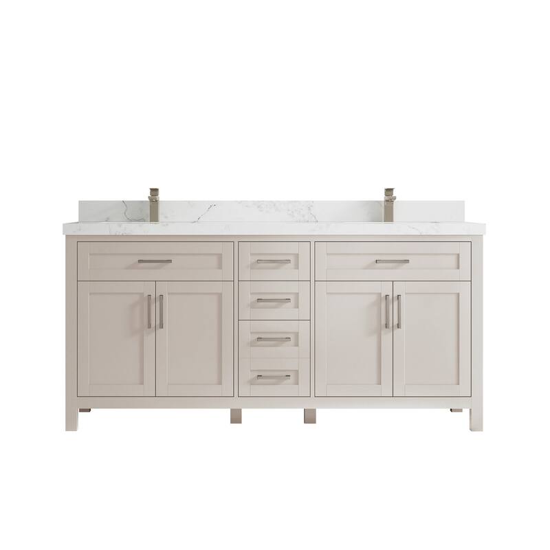 Willow Collections 72 in. W x 22 in. D Cambridge Double Sink Bathroom Vanity with Countertop
