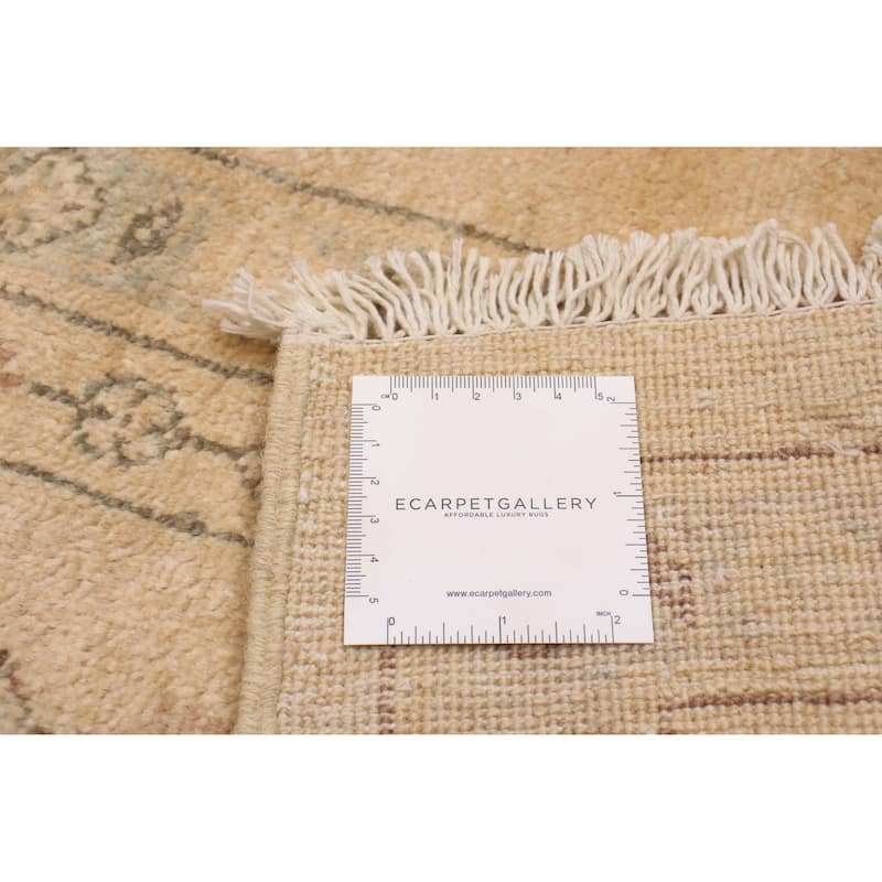 ECARPETGALLERY Hand-knotted Peshawar Oushak Beige Wool Rug - 9'0 x 11'6