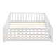 preview thumbnail 14 of 19, Queen Size Floor Bed with Door,Solid Wood Platform Bed Frame w/Fence