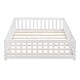 preview thumbnail 19 of 19, Twin Size Floor Bed with Door,Solid Wood Platform Bed Frame with Fence