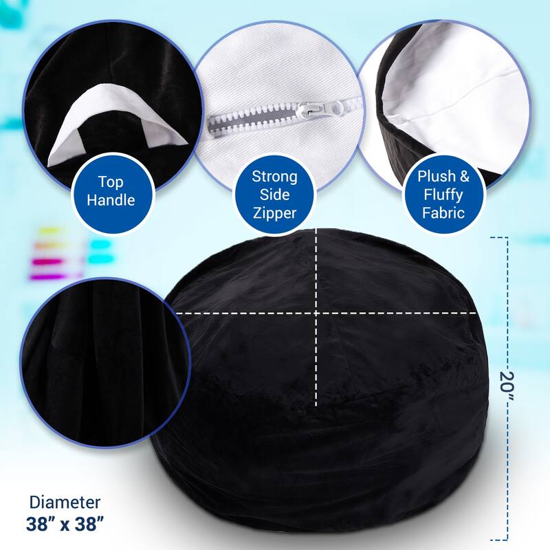 Cheer Collection Microplush Bean Bag and Stuffed Animal Storage Case
