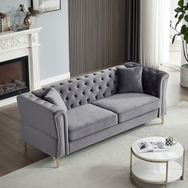 Modern chesterfield sofa set sales