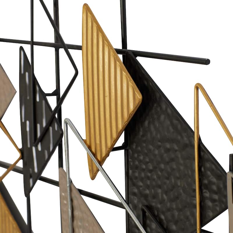 Black Iron Contemporary Wall Decor 21 x 42 x 2