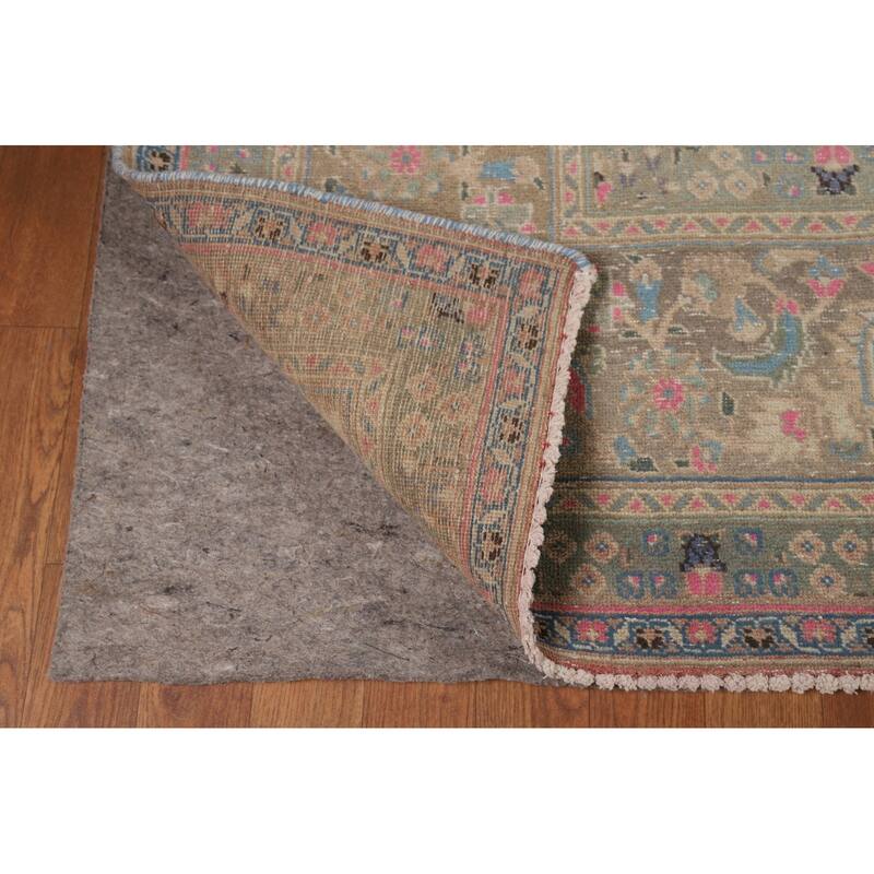Traditional Mashad Persian Area Rug Hand-Knotted Wool Carpet - 9'7"x 12'3"
