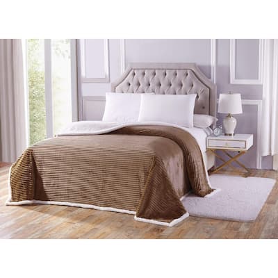 Home Essentials by Décor&More Corduroy Sherpa Blanket