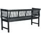 preview thumbnail 4 of 5, SAFAVIEH Brentwood Dark Slate Grey Bench - 68.1" x 20.1" x 31.5"