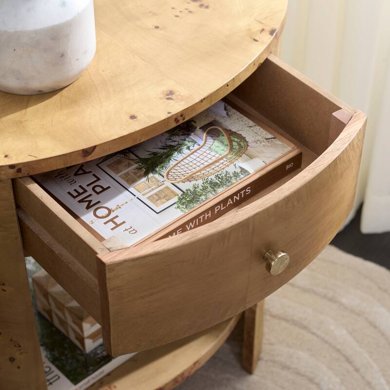 SAFAVIEH Home Philippe 1-Drawer 1-Shelf Accent Table - 22"W x 16"D x 23"H