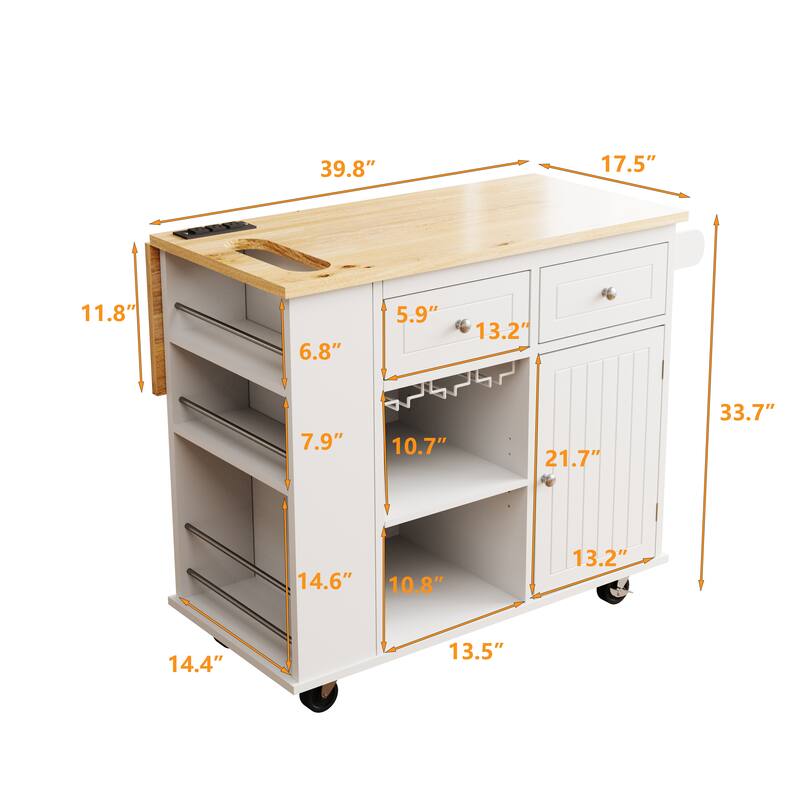 Kitchen Island with Power Outlet