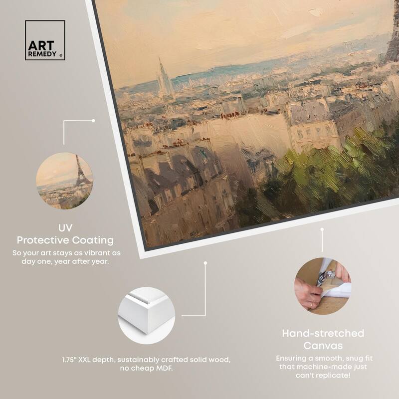 Early Morning Paris Canvas by Art Remedy