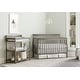 preview thumbnail 1 of 4, Emery 57" Wide Modern Convertible Crib Slat, Gray