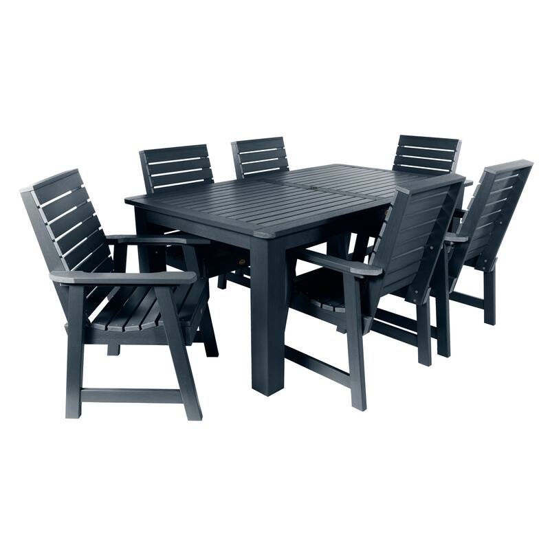 HIGHWOOD PROFESSIONAL 7- Piece Outdoor Dining Set 42x72 - Federal Blue