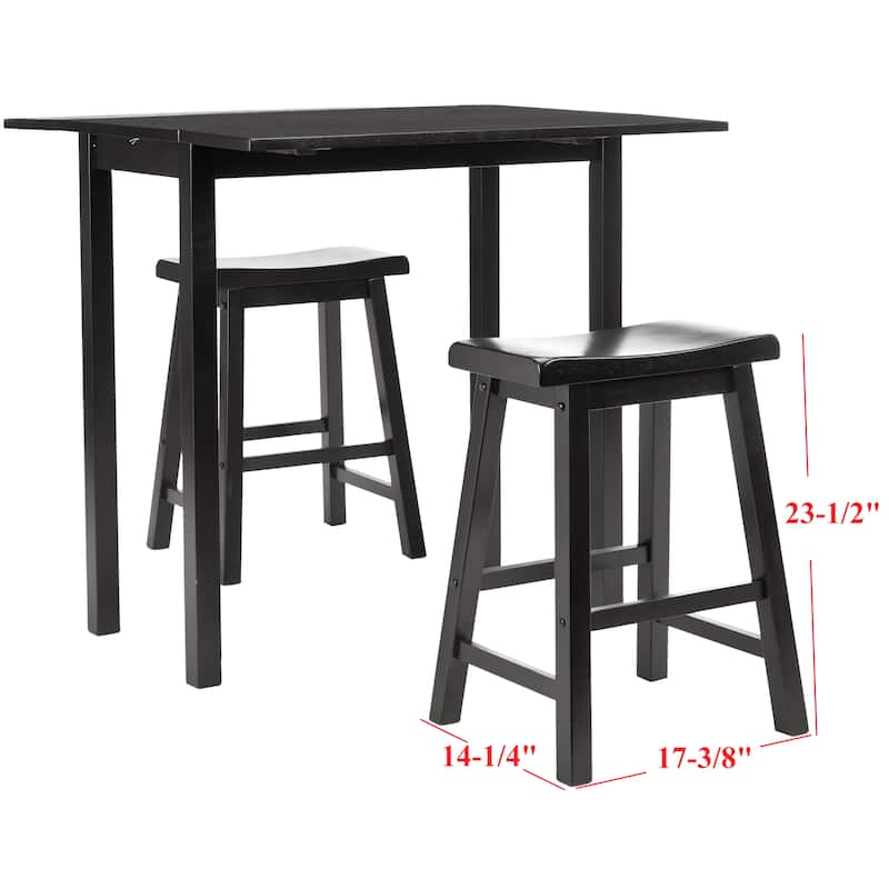 SAFAVIEH Fanchon 3-Piece Counter-Height Set Pub Table - 36" W x 36" L x 36" H - 36Wx36Dx36H
