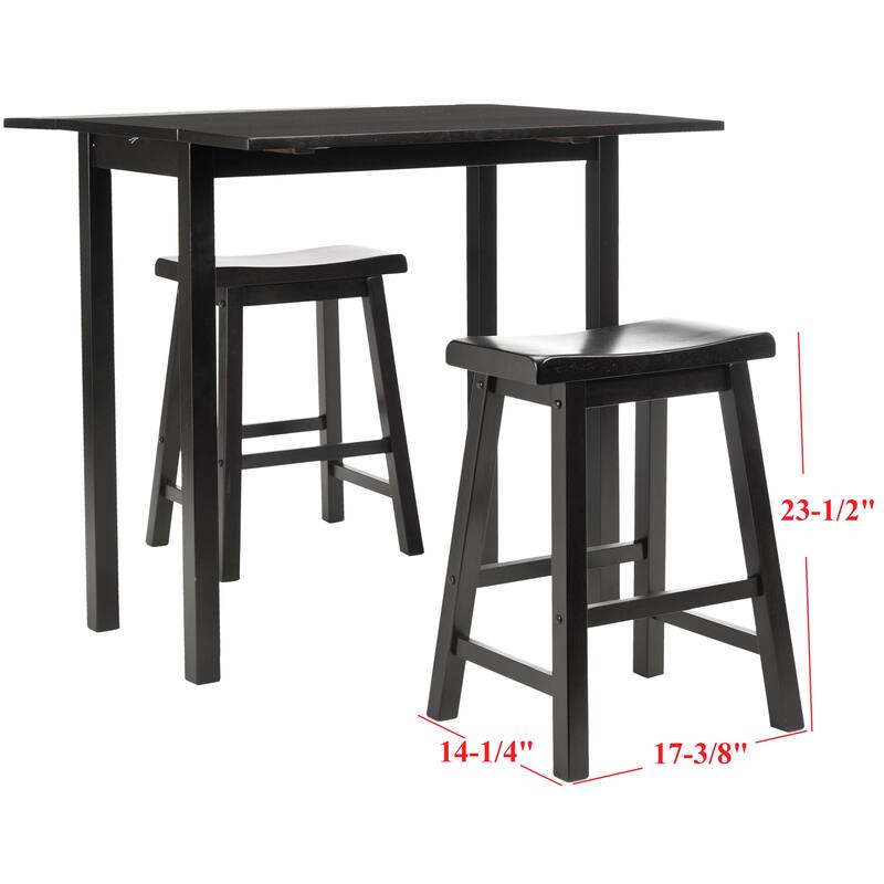SAFAVIEH Graham 3-Piece Counter-Height Set Pub Table - 36"W x 36"D x 36"H