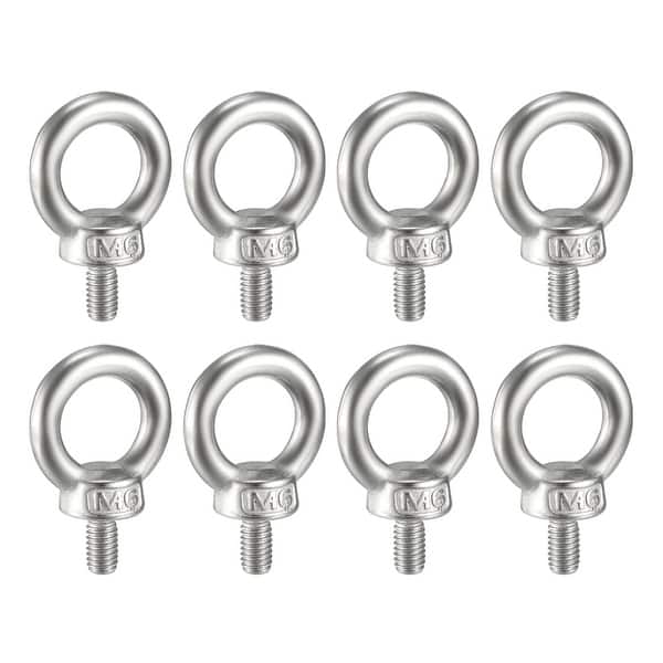 Shop M6 X 11mm Stainless Steel Metric Thread Machinery Shoulder Lifting Eye Bolt 8pcs On Sale Overstock 25432614