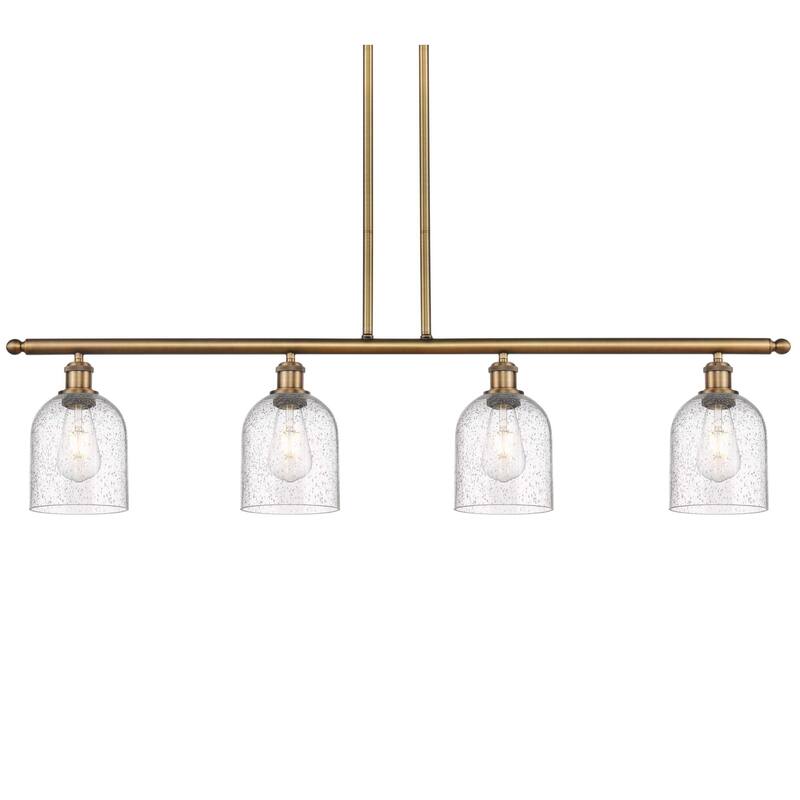 Innovations Lighting 516-4I-10-48 Bella Pendant Bella 4 Light 48" Wide - Brushed Brass / Seedy