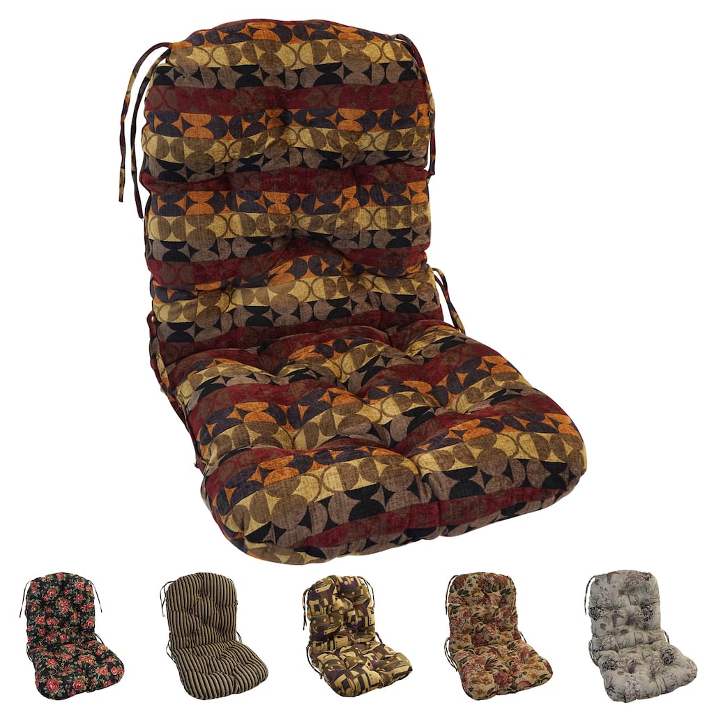 24-inch by 48-inch Tufted Indoor Seat/Back Chair Cushion (Multiple Fabrics) - 24 x 48