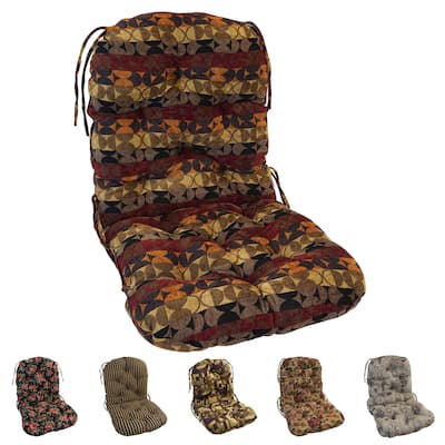 24-inch by 48-inch Tufted Indoor Seat/Back Chair Cushion (Multiple Fabrics) - 24 x 48