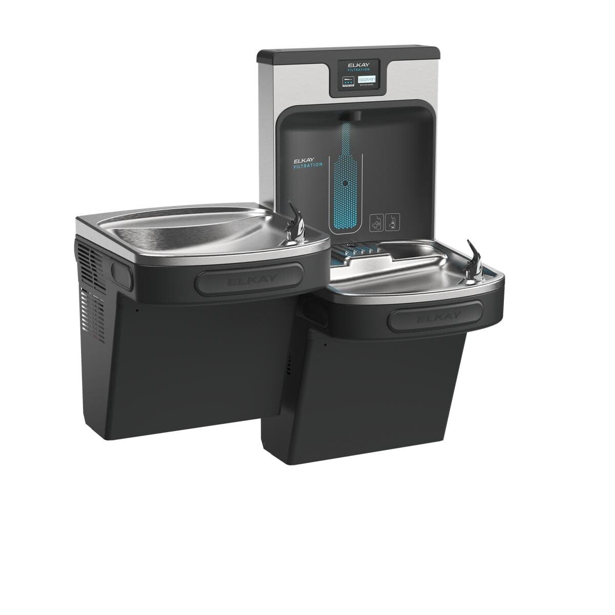 Elkay LZSTL8WS ezH2O Bi-Level Wall Mounted Drinking Fountain with