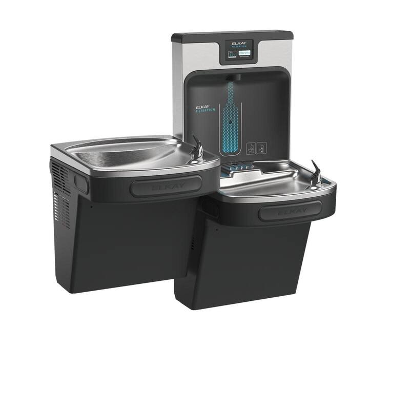 Elkay LZSTL8WS ezH2O Bi-Level Wall Mounted Drinking Fountain with