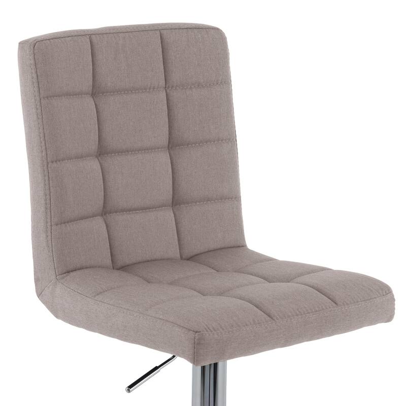 Set of 2 Gas Lift Upholstered Adjustable Barstool
