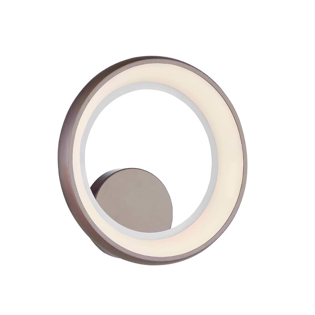 Justice Design Group Sway ADA 12" LED Ring Wall Sconce - Opal Acrylic - Light Bronze Finish