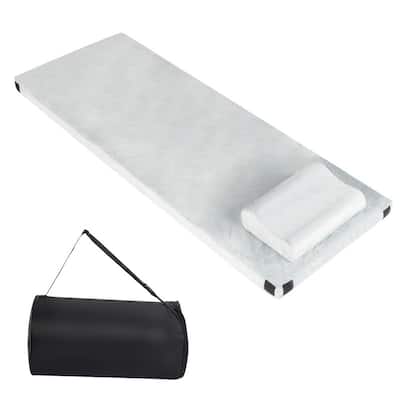 Memory Foam Camping Mattress with Pillow & Removable Cover & Hangbag