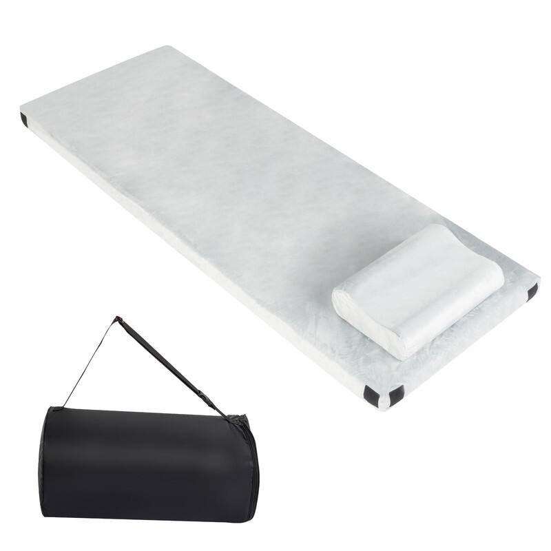 Memory Foam Camping Mattress with Pillow & Removable Cover & Hangbag