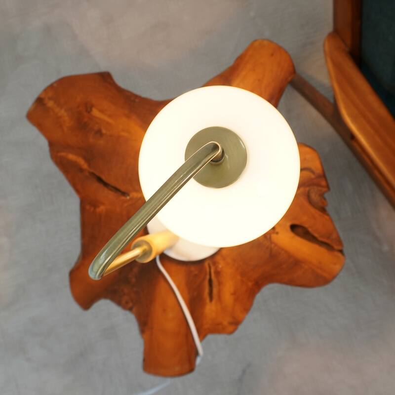 Catherine Modern Globe Table Lamp with Marble Base and Brass Finish