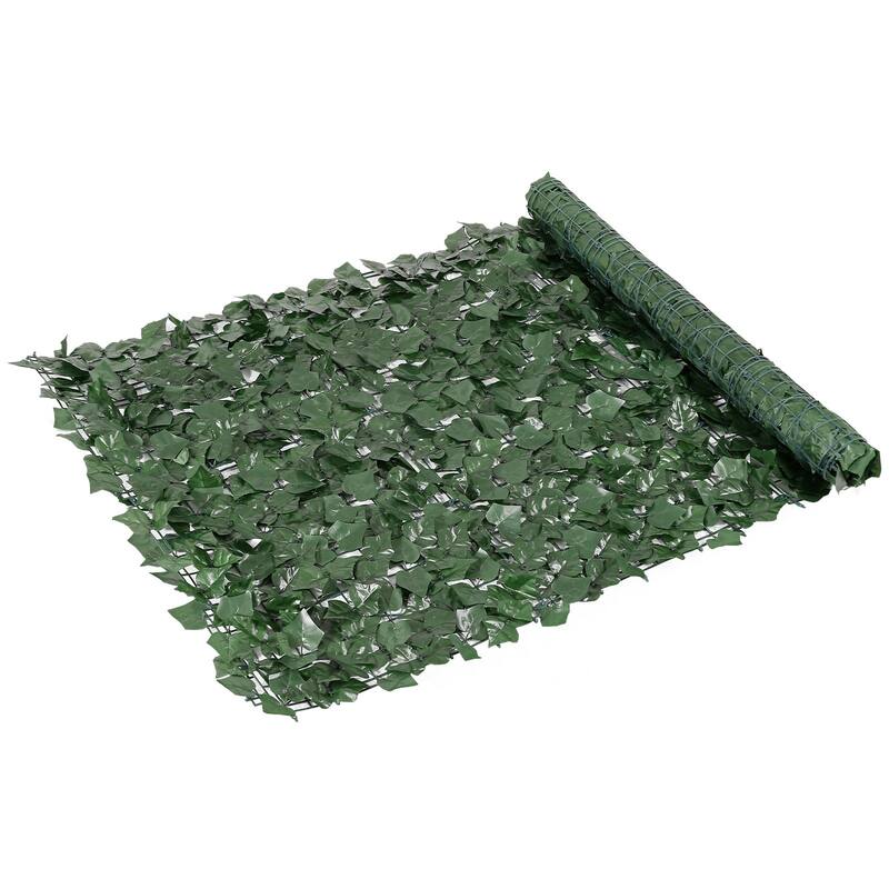Green Silk Ivy Privacy Fence Wall Screen, 39x98 inches UV-Resistant Decorative Panel - 98” L x 39” H
