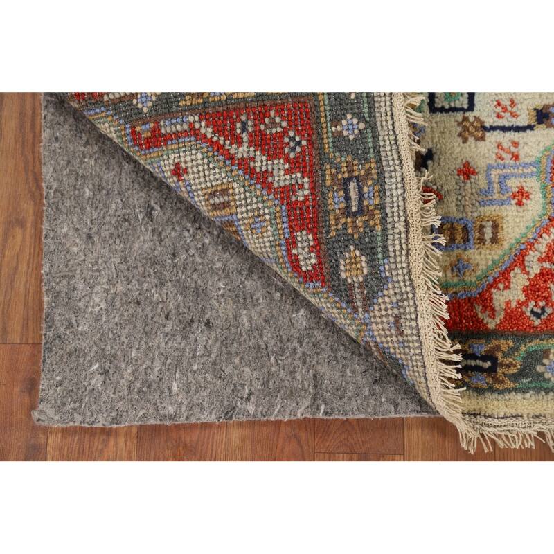 Geometric Kazak Indian Accent Rug Handmade Wool Carpet - 2'0" x 3'0"