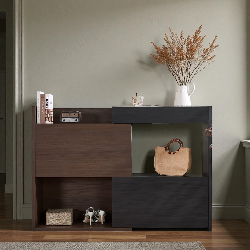 58.8" Extendable Rotating Storage Cabinet with Drawer, Modern Buffet Sideboard for Living Room, Entryway or Office