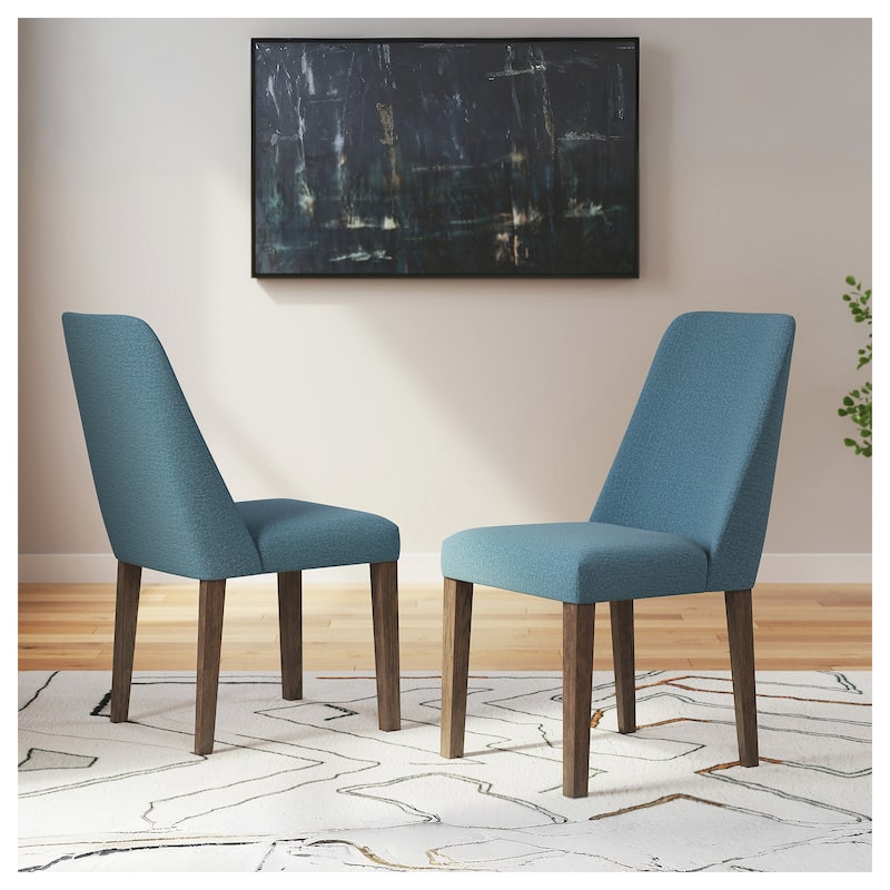 Signature Design by Ashley Lyncott Dining Upholstered Side Chair (Set of 2) - Teal