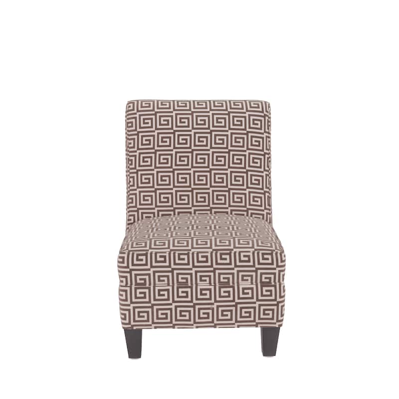 Indoor Upholstered Geometric Slipper Accent Chair