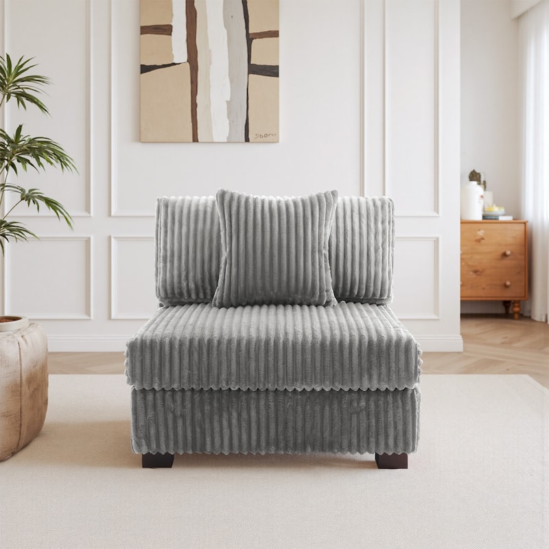 Cotton Flannel Armchair Sofa Corner Chairs for Living Room