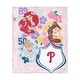 preview thumbnail 5 of 40, MLB Disney Princesses Game On Girls Silk Touch Throw Blanket 46x60 inches - Philadelphia Phillies